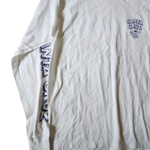 Santa Cruz Original Boardwalk Long Sleeve Men White Tee Size X-Large - Picture 14 of 16